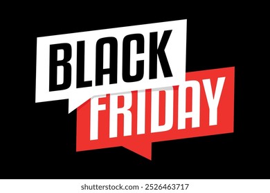 Black friday on speech bubble