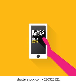 black friday online sale concept illustration