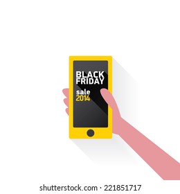 black friday online sale concept illustration