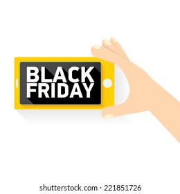black friday online sale concept illustration