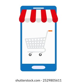 Black Friday online shopping with carts, credit cards, and purchases icon