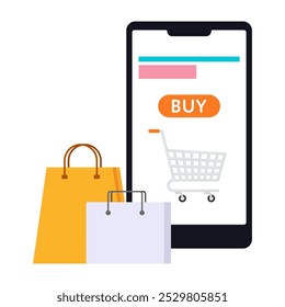 Black Friday and online shopping icon with buying deals and discounts