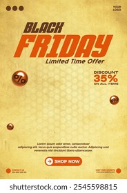 Black Friday orange yellow gradient background banner poster social media discount sale