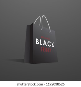 Black Friday black paper bag big sale