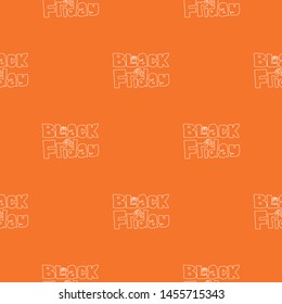 Black Friday pattern vector orange for any web design best