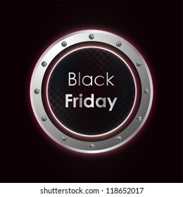 black friday plasma background with metallic design
