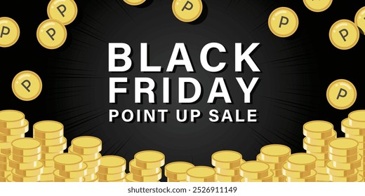 Black Friday Aponta para Cima Design de Fundo ( Plano de Fundo Preto Vetor )	