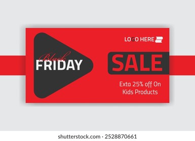 Black Friday post modelo de banner e anúncios de mídia social vetor de desconto