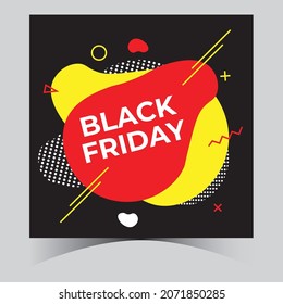 Dibujo vectorial del afiche del viernes negro o de la plantilla de diseño de banderas