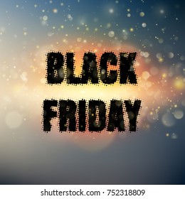 Black Friday poster with bokeh lights. And also includes EPS 10 vector