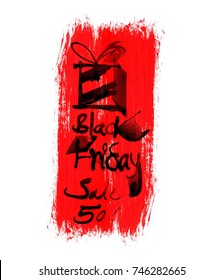 Black Friday poster with calligraphy art