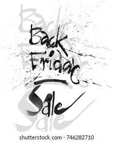 Black Friday poster with calligraphy art