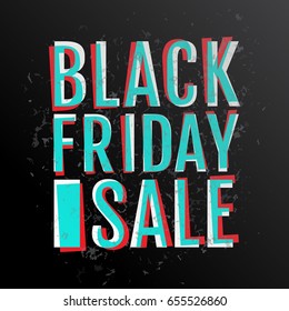 Black friday poster. Dark black friday minimalistic poster.