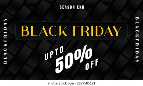 Black Friday poster design with classic dark background
