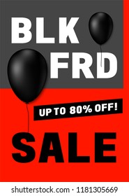 Black friday poster design with modern international typography.