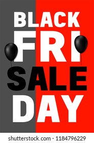 Black friday poster design with modern international typography.