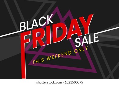 Black friday poster design template, web page banner for black friday sale