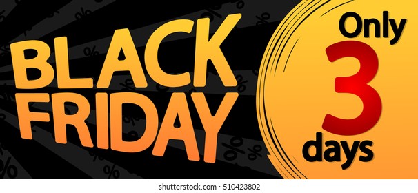 Black Friday, poster design template, vector illustration