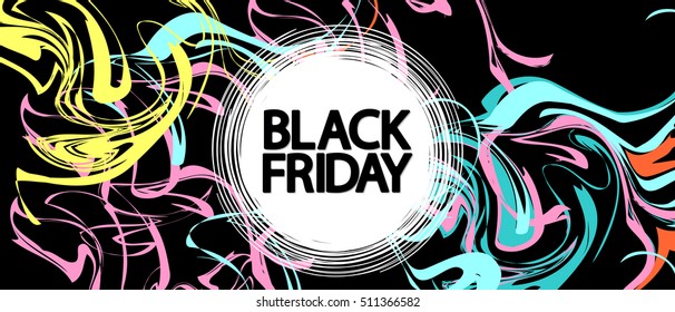 Black Friday, poster design template, vector illustration