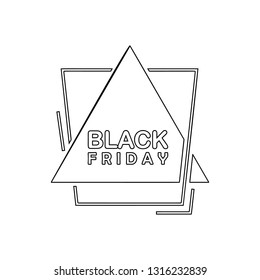 Black Friday poster icon. Element of Black Friday for mobile concept and web apps icon. Thin line icon for website design and development, app development