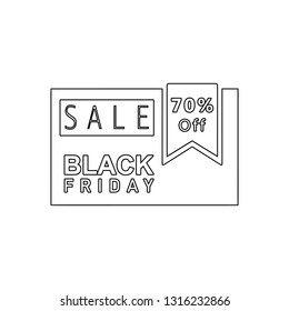 Black Friday poster icon. Element of Black Friday for mobile concept and web apps icon. Thin line icon for website design and development, app development