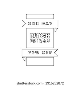 Black Friday poster icon. Element of Black Friday for mobile concept and web apps icon. Thin line icon for website design and development, app development