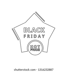 Black Friday poster icon. Element of Black Friday for mobile concept and web apps icon. Thin line icon for website design and development, app development