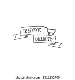Black Friday poster icon. Element of Black Friday for mobile concept and web apps icon. Thin line icon for website design and development, app development