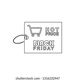 Black Friday poster icon. Element of Black Friday for mobile concept and web apps icon. Thin line icon for website design and development, app development