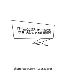 Black Friday poster icon. Element of Black Friday for mobile concept and web apps icon. Thin line icon for website design and development, app development