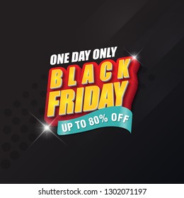 Black Friday Poster Label Template Design