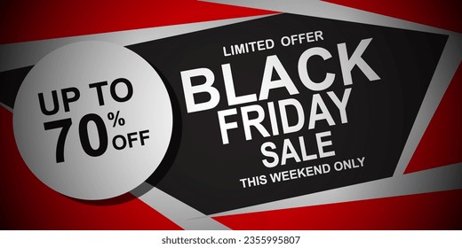 Venta de afiches del Viernes Negro. ilustración vectorial.