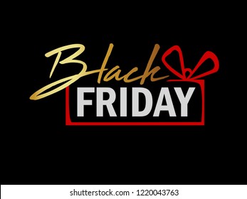 Black Friday Poster. Shiny Vector Black Friday Layout Background.