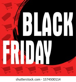 Black friday poster with text - Vector illustration design
