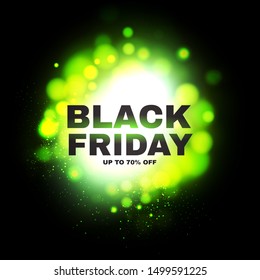 Black friday. Powerful Explosion. Sale banner design template.