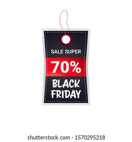black friday price tag discount badge holiday shopping concept big sale label advertising campaign vector illustration