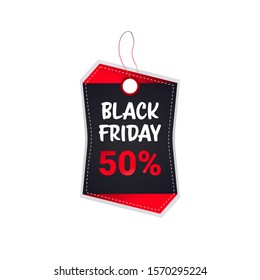 black friday price tag discount badge holiday shopping concept big sale label advertising campaign vector illustration