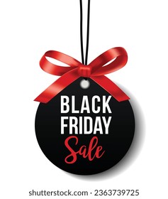 Black Friday price tag. Vector illustration