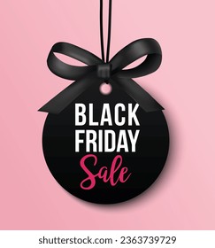 Etiqueta del precio del viernes negro. Ilustración del vector