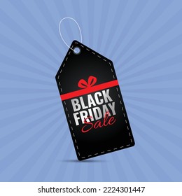 Diseño vectorial de etiqueta de precios del Viernes Negro.