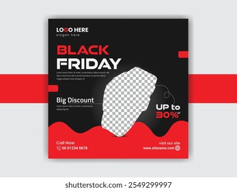 Black Friday Product ads post banner template vector design 
