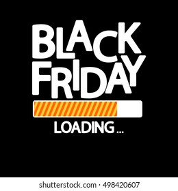 Black Friday, progress loading bar, design template, vector illustration