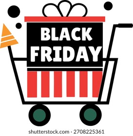 Vector de pegatina promocional de Black Friday