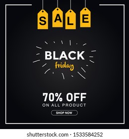 Black friday promotion banner template design