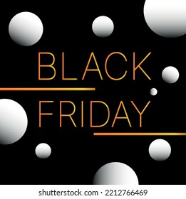 black friday promotion. Flat vector design with geometric elements in  black, gold and white colors. highlighted the words "black friday" . elegant illustration ideal para banner and web.