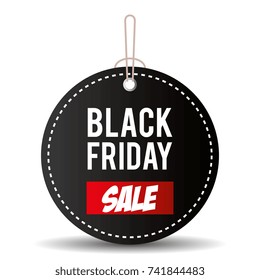 Etiqueta de promoción de Black Friday