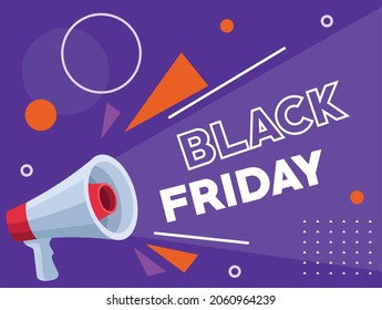 black friday promotion with megaphone