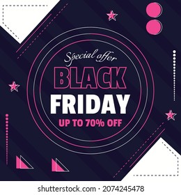 Black friday promotion template creative design