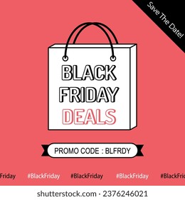 black friday promotion, vector illustration