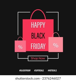 black friday promotion, vector illustration